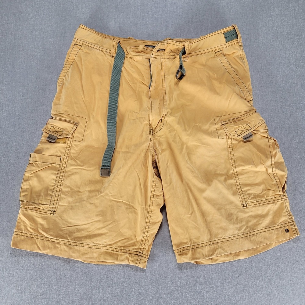 VTG Abercrombie & Fitch Mens 34 Paratrooper Belted Cargo Shorts Heavy Y2K